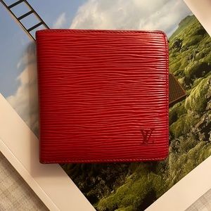 Red mens Louis Vuitton wallet